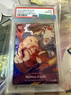 2024 ONE PIECE PROMOS ONE PIECE EMOTION #041 MONKEY D. LUFFY PSA 10 - Image 1