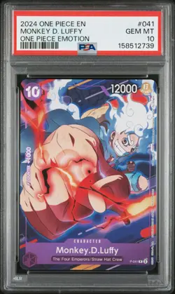 2024 One Piece EN One Piece Emotion Monkey D Luffy #041 PSA 10 GEM MINT - Image 1