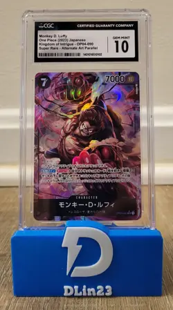 2023 ONE PIECE JAPANESE MONKEY D. LUFFY ALTERNATE ART OP04-090 CGC 10 GEM MINT - Image 1