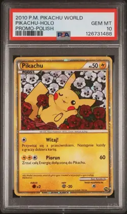 2010 Pokemon Pikachu World Promo Holo Polish PSA 10 Gem Mint Card - Image 4