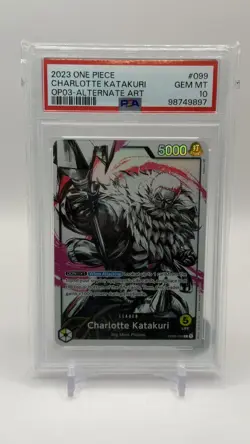 Bandai One Piece Charlotte Katakuri OP03-099 Pillars of Strength Alt Art PSA 10 - Image 1