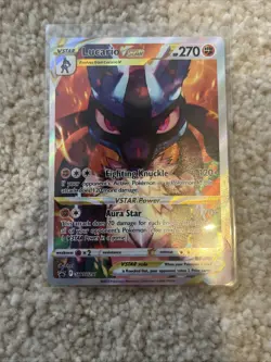 Pokemon TCG Crown Zenith Lucario VSTAR Swsh291 Sword & Shield Full Art Promo - Image 1