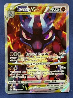 Pokemon TCG Lucario VSTAR SWSH291 Crown Zenith Black Star Promo - Image 1