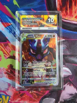 Lucario VSTAR SWSH291 Promo Crown Zenith Pokemon TCG - ACE 10 Gem Mint - Image 3