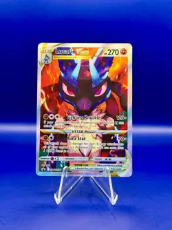 Pokemon TCG Lucario VSTAR SWSH291 Crown Zenith Black Star Promo Card - Image 1