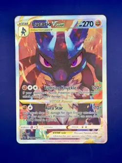Pokemon TCG Lucario VSTAR SWSH291 Crown Zenith Black Star Promo Card - Image 3
