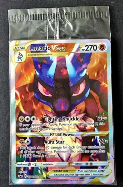 Pokemon TCG Crown Zenith Lucario VSTAR SWSH291 Promo Card Sealed! - Image 1
