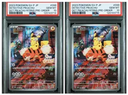 Detective Pikachu Promo Card PSA 10 2023 Pokemon SV-P JP #098 - Image 1