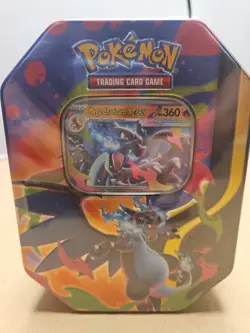 Pokemon Trading Card Game TCG Mega Charizard X Ex Tin Factory Sealed - Image 1