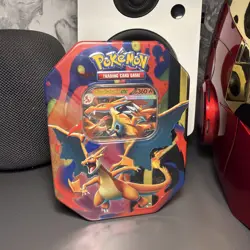 Pokemon TCG: Mega Charizard Tin - Mega Charizard Y Ex - BRAND NEW & SEALED - Image 1