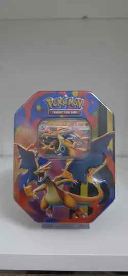 Pokemon TCG Mega Charizard Y Ex Tin New Sealed 4 x Packs - Image 1