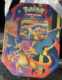POKEMON TCG MEGA CHARIZARD Y EX TIN NEW FACTORY SEALED FAST SHIPPING! - Image 1