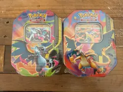 Pokemon TCG Mega Charizard X & Y Ex Tin Bundle - Image 1