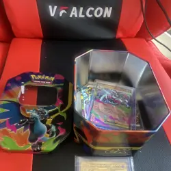 Pokemon TCG Mega Gardevoir EX Gold 187/132 & Mega Charizard X EX with Tin - Image 3