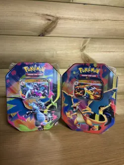 Pokemon TCG: Mega Charizard ex Tin x 2 (One of each X + Y) - Sealed ✅ - Image 1