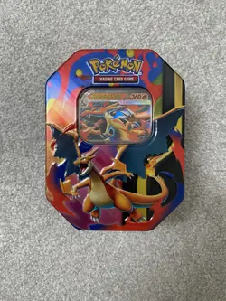 Pokemon TCG Mega Charizard Y EX MEP 030 Black Star Promo Near Mint + Tin - Image 1