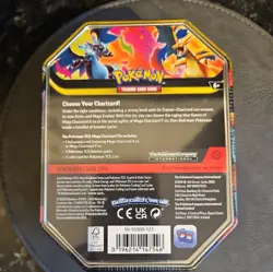 Pokemon TCG Mega Charizard Tin Mega Charizard X ex 4 Boosters 1 Foil UK - Image 3
