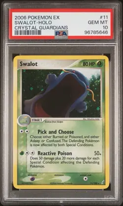 2006 Pokemon EX Crystal Guardians #11 Swalot Holo PSA 10 GEM MINT Trusted Seller - Image 1