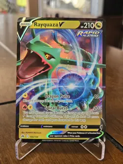 Pokemon Rayquaza V 100/159 Crown Zenith Holo Ultra Rare Pokemon TCG - Image 1