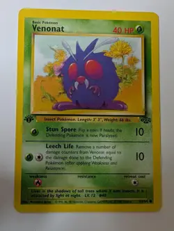 Venonat 63/64 Common Jungle Pokemon 1st Edition Lightly Played - Image 1