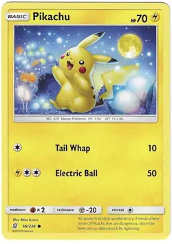 Pikachu 56/236 Unified Minds Common Pokemon - Image 1
