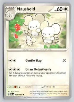 MAUSHOLD 168/193 UNCOMMON PALDEA EVOLVED POKEMON NM - Image 1