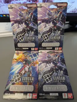 x4 GUNDAM CARD GAME Newtype Rising Booster Blister Packs GD01 English NEW SEALED - Image 2