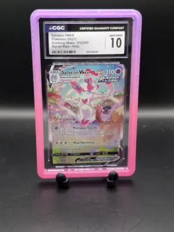 2021 POKEMON EVOLVING SKIES SYLVEON VMAX ALT ART SECRET RARE #212 CGC 10 - Image 1