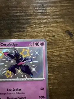 Pokemon Ceruledge TCG 162/091 Paldean Fates Shiny Holo Rare Card NM-MT Condition - Image 2