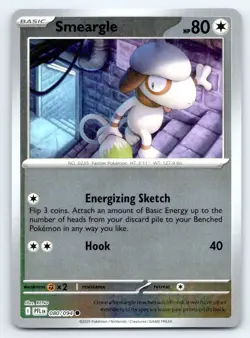 Pokemon Smeargle Phantasmal Flames PFL C REVERSE HOLO 080/094 REND NM - Image 1
