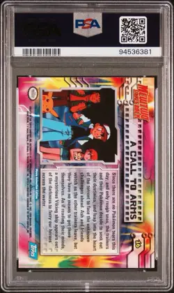 1999 Topps Pokemon Movie Edition #16 A Call To Arms Rainbow Foil PSA 7 Card NM - Image 2