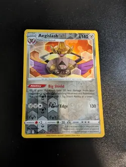 Aegislash 135/192 Rare Rebel Clash Pokemon Reverse Holo Near Mint - Image 1