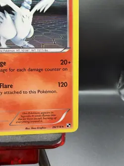 Reshiram 26/114 Holo Rare Black & White Pokemon Holo NM - Image 4