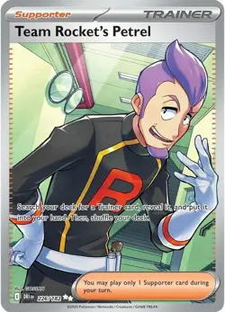 Team Rocket's Petrel - 226/182 - Ultra Rare NM, English Pokemon Destined Rivals - Image 1