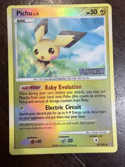 Pokemon TCG Stormfront Reverse Holo Pichu Burger King Promo - Image 1