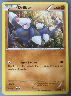 Drilbur 89/160 XY 2015 English XY Primal Clash Pokemon TCG LP English Free Ship - Image 1