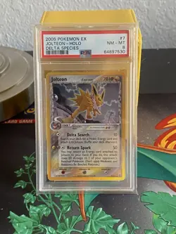 2005 Pokemon TCG Jolteon ( EX Delta Species) 7/113 Delta Species Holo PSA 8 - Image 1