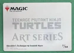 Shredder's Technique Art Card (Gold-Stamped Signature) 7 S Art Series: Teenage M - Image 2