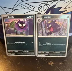 Pokemon TCG Holo Card Lot (2) - Gastly 48/88, Haunter 49/88 Phantasmal Flames - Image 1