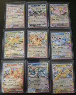 9 Card Eeveelution EX Complete Set NM Prismatic Evolutions Umbreon Eevee English - Image 1
