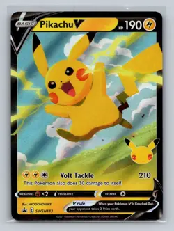 Pikachu V Holo Promo SWSH: Sword & Shield Promo Cards SWSH143 NM - Image 1