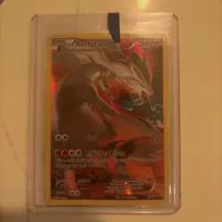 Pokemon TCG 2015 Reshiram Black Star Promo XY74 Full Art Holo Card LP Condition - Image 1