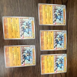 Lucario Pokemon prize pack card lot of 5 - Image 1