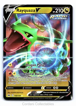 Rayquaza V 100/159 - Crown Zenith - Pokemon Card - Near Mint - Image 1