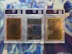 Yugioh Obelisk Slifer Winged Dragon of Ra God Card Trio Set of 3 GBI PSA 10 - Image 2