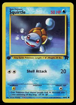 Pokemon Card - Squirtle Team Rocket 68/82 1st Edition Common - Image 1