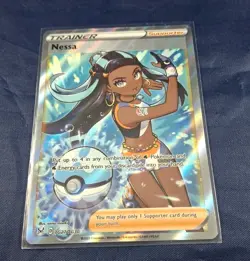 Pokemon TCG Nessa TG27/TG30 Lost Origin Trainer Gallery Full Art Rare Holo Card - Image 1