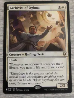 MTG Magic 1 x Archivist of Oghma #4 x 1 - CLB NM FREE SHIPPING - Image 1