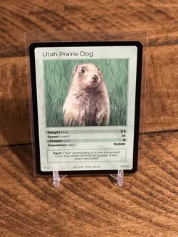 LIFE TCG Utah Prairie Dog 1st Edition Promo Rare Card #107 Limited Print Run - Image 1