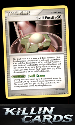 Skull Fossil 120/127 Pokemon Common Platinum Card LP - Image 1